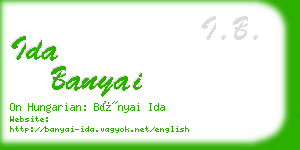 ida banyai business card